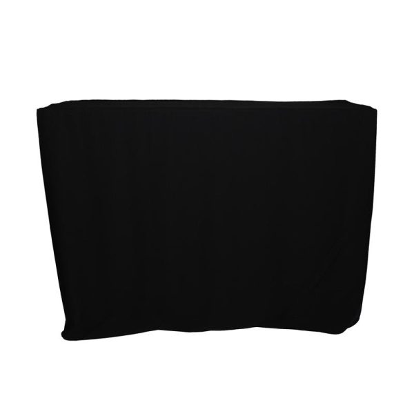 Casarent: linnen statafelhoes van 1m60 op 0m60 in het zwart