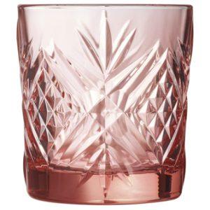 Casarent: glaswerk Diamond zonder voet rose van 30cl